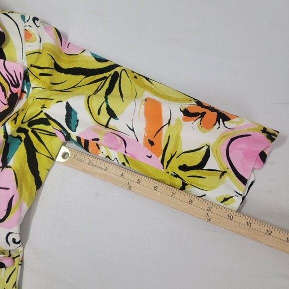 MILLY New York Dress Sz 2 / Long Sleeve Jacket Sz 4 Bright Floral Print Sundress - Picture 9 of 12